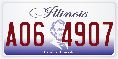 IL license plate A064907