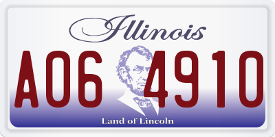 IL license plate A064910
