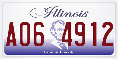 IL license plate A064912