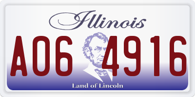 IL license plate A064916