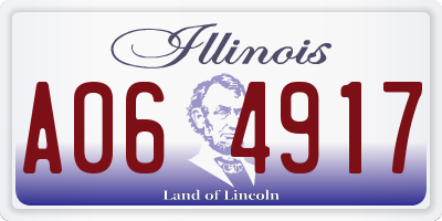 IL license plate A064917