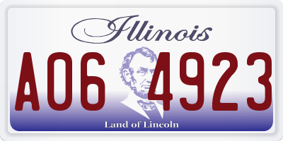 IL license plate A064923