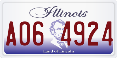 IL license plate A064924