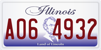 IL license plate A064932