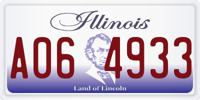 IL license plate A064933