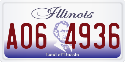 IL license plate A064936