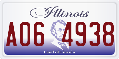IL license plate A064938
