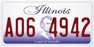 IL license plate A064942
