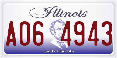 IL license plate A064943