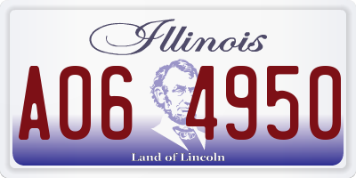 IL license plate A064950