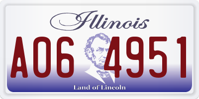 IL license plate A064951