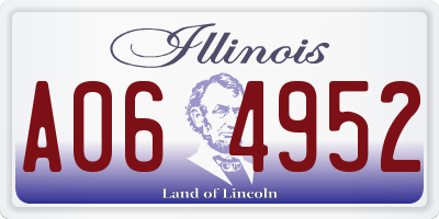 IL license plate A064952