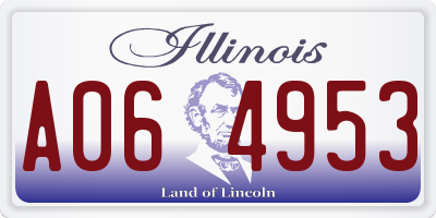 IL license plate A064953