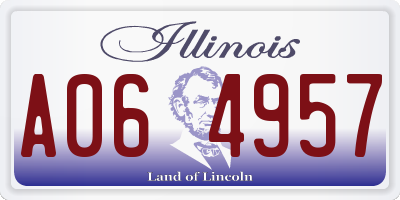 IL license plate A064957