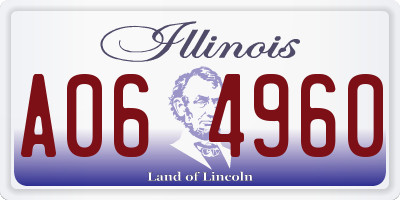 IL license plate A064960