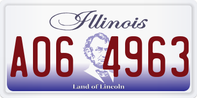 IL license plate A064963