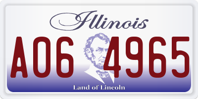 IL license plate A064965