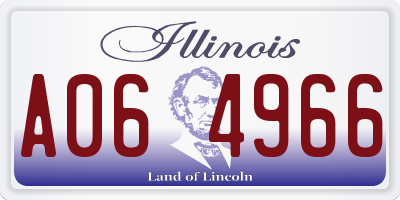 IL license plate A064966