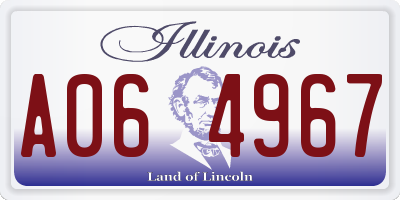 IL license plate A064967