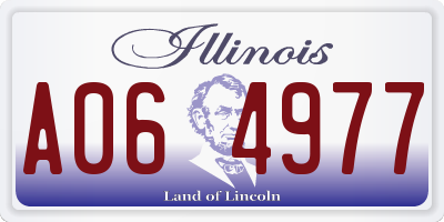 IL license plate A064977
