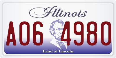 IL license plate A064980