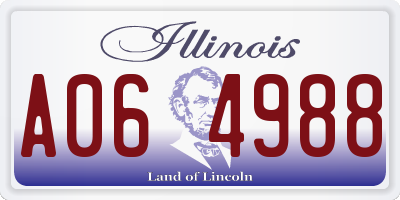 IL license plate A064988