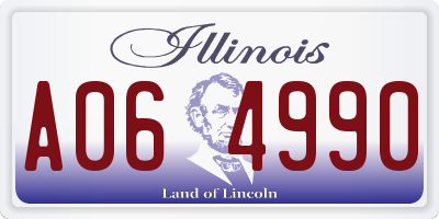 IL license plate A064990