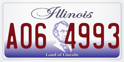 IL license plate A064993