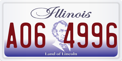 IL license plate A064996