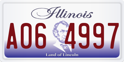 IL license plate A064997