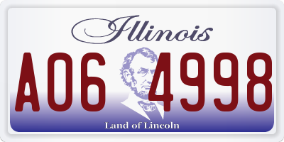 IL license plate A064998