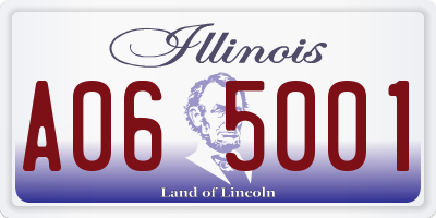 IL license plate A065001
