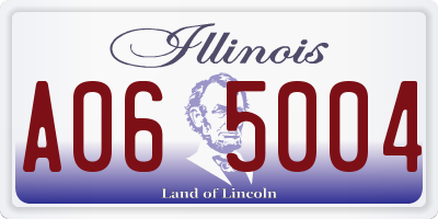 IL license plate A065004