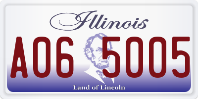 IL license plate A065005