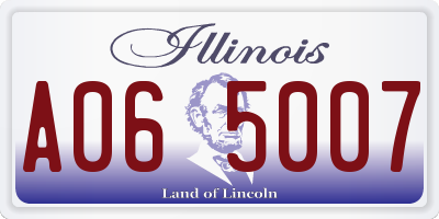 IL license plate A065007