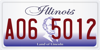 IL license plate A065012