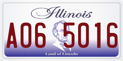 IL license plate A065016