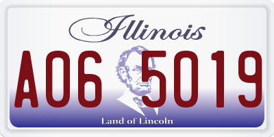 IL license plate A065019