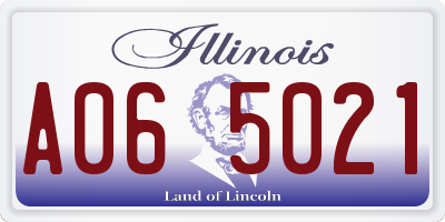 IL license plate A065021