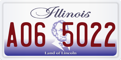 IL license plate A065022