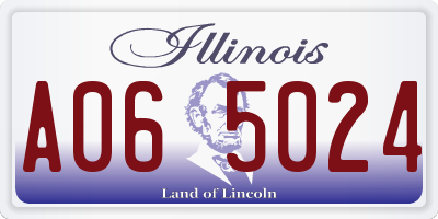 IL license plate A065024