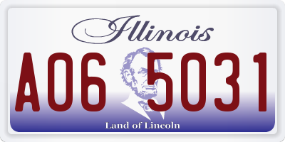 IL license plate A065031