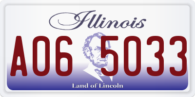IL license plate A065033