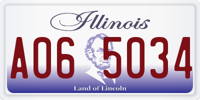 IL license plate A065034