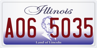 IL license plate A065035