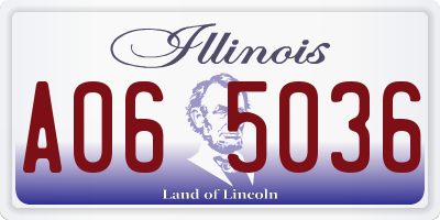IL license plate A065036