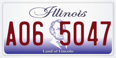 IL license plate A065047