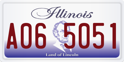 IL license plate A065051