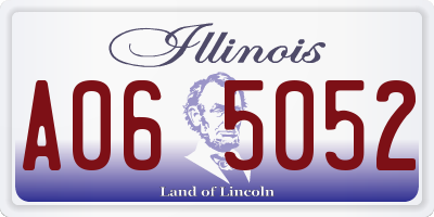 IL license plate A065052