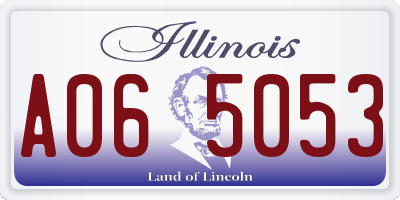 IL license plate A065053